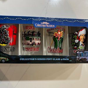 National Lampoon's Christmas Vacation PINT GLASSES COLLECTOR'S SERIES 4 Pack